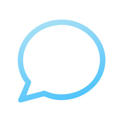 Minimal modern speech bubble icon, clean vector,