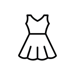 Casual short frock with playful ruffles and modern charm Vector illustration