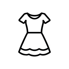 Casual short frock design with fun ruffles and soft flow Vector illustration