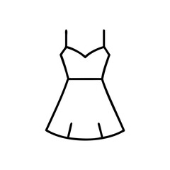 Casual summer dress with spaghetti straps light fashion Vector illustration