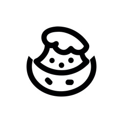 Minimalist cookie logo cozy bakery sweet homemade dessert brand Vector illustration