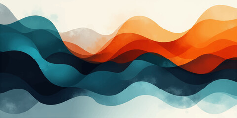 Abstract colorful wave vector illustration pattern for web design template and banner