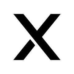 Obraz premium Minimalist letter X monogram logo futuristic tech style Vector illustration