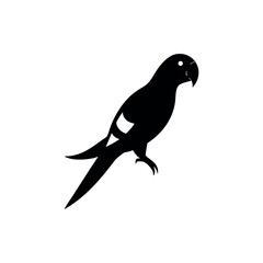 Minimalist parrot logo creative exotic pet branding concept Vector illustration