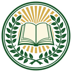 Academic University Badge Vector Education and Success Symbol