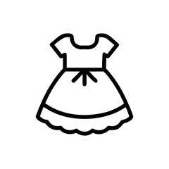 Princess baby frock with lace embroidery elegant style Vector illustration