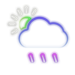 Lightning icon set.neon style. electrical icon vector. energy icon. power signal