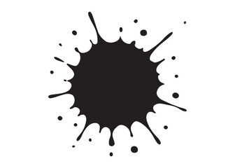 splatter logo silhouette vector, ink splash silhouette vector illustration, paint splashes silhouette vector logo, black ink splash logo silhouettes vector on a white background