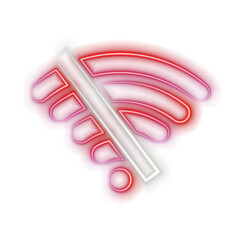 WIFI icon animation by neon. Free WiFi here. A high definition vector illustration of a glowing neon WiFi sign free here
