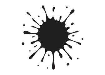 splatter logo silhouette vector, ink splash silhouette vector illustration, paint splashes silhouette vector logo, black ink splash logo silhouettes vector on a white background