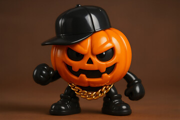 Pumpkin rapper art toy 3D