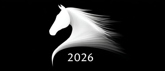 Joyful new year festival 2026 celebrating the zodiac horse in a modern artistic style