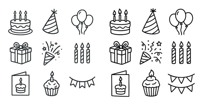 Birthday Icon Grid