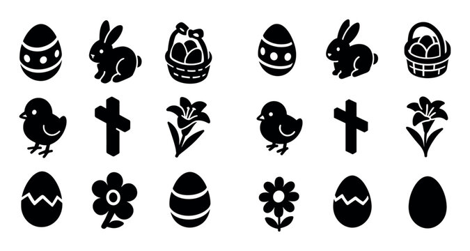 Isometric Easter Icons