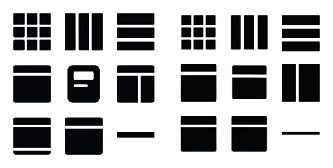 Grid of UI Icons