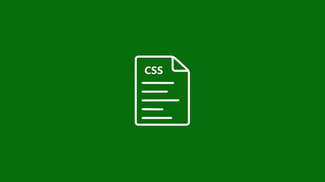 Simple white outline icon of aCS file on a solid green background document code
