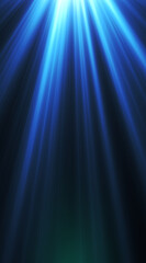 Bright blue light rays vertical overlay