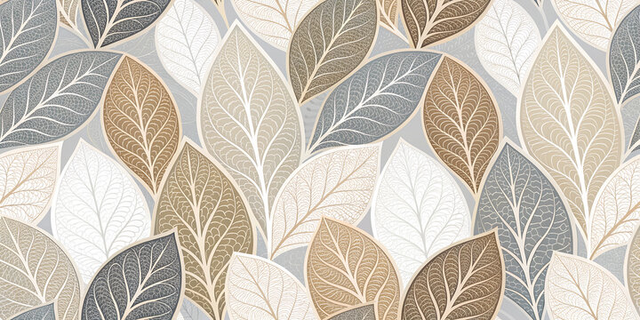 seamless leaf pattern background