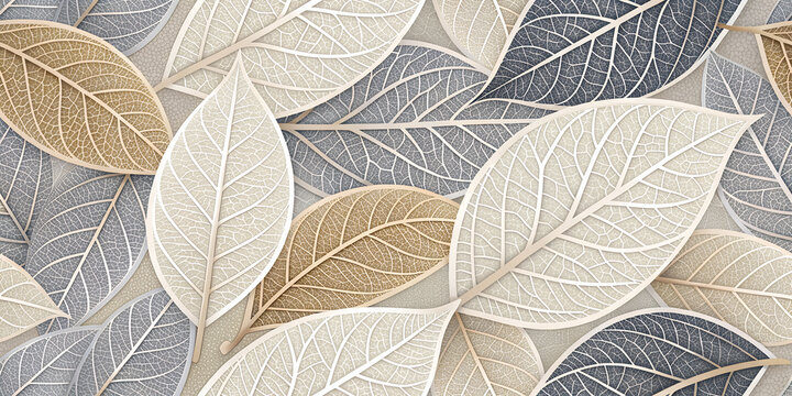 seamless abstract leaf patterns background
