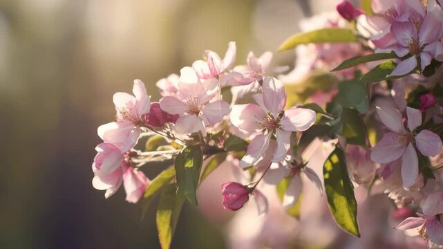 Beautiful springtime blossoms in Orcha basking under the warm sun, creating a serene atmosphere of renewal and tranquility