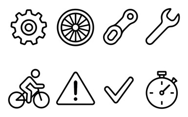 Fototapeta premium Bicycle Repair Icon Set