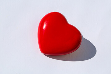 red heart symbol on white background