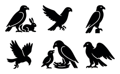 Naklejka premium Birds of Prey Icons