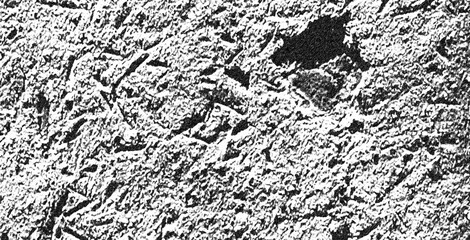 Close up view of rough, abstract textured surface of natural weathered material, monochrome rough uneven surface overlay for adding depth