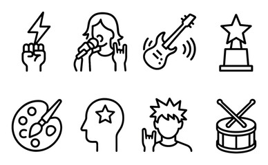 Obraz premium Rock Band Icons