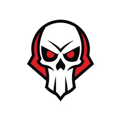 skull on a black background