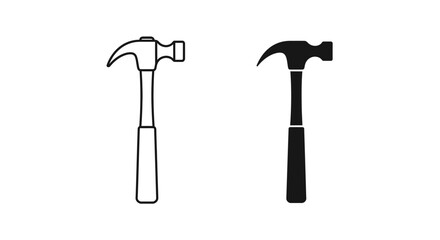 Hammer Icon – Construction Repair Tool Symbol