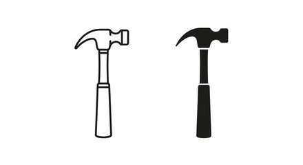 Hammer Icon – Construction Repair Tool Symbol