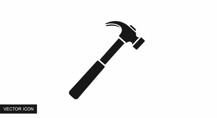 Hammer Icon – Construction Repair Tool Symbol
