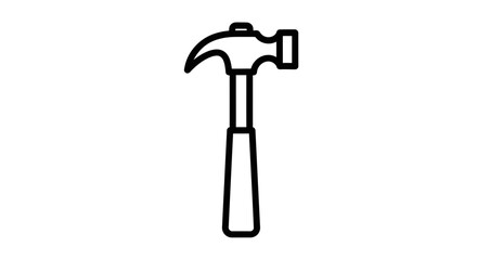 Hammer Icon – Construction Repair Tool Symbol