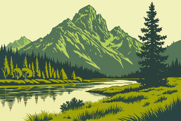 String Lake in Wyoming, shallow emerald waters reflecting Tetons with lush meadows along the shore