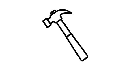 Hammer Icon – Construction Repair Tool Symbol