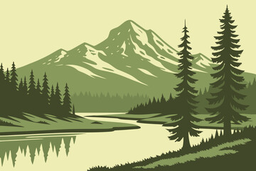 Fototapeta premium Sparks Lake in Oregon, reflective lake with South Sister and Broken Top mountains towering in the background