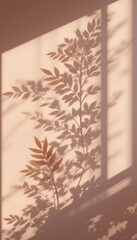 Gentle Leaf Shadows on Sunlit Wall