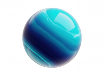 Swirling blue sphere isolated on a transparent background