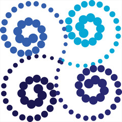 Abstract Pop Art Blue Background Wave Stock Vector