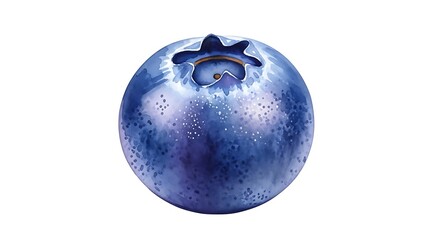 Vibrant watercolor blueberry bursting with healthy antioxidants and natural flavor