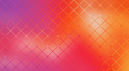 Abstract Gradient Background with Diamond Grid, Pink, Purple, Orange Hues, Texture