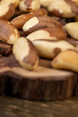  peeled nuts scattered on the table