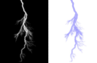 Dramatic lightning strikes illuminating the night sky with raw power and intensity for striking special effects or dynamic weather visuals