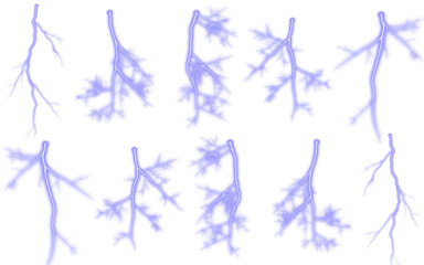 Electric blue lightning bolt strikes collection to electrify your designs, creating a powerful and dynamic visual impact for any project