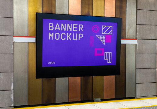 Metro Station Screen Mockup