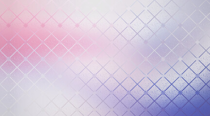 Naklejka premium Geometric Grid Pattern with Pink to Blue Gradient and Textured Overlay Design
