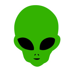 Alien green head vector