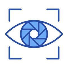 Aperture Blue Vector Icon
