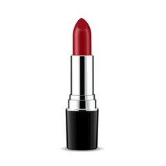 Obraz premium Elegant red lipstick product photography isolated on white for beauty and fashion commerce isolated on white background